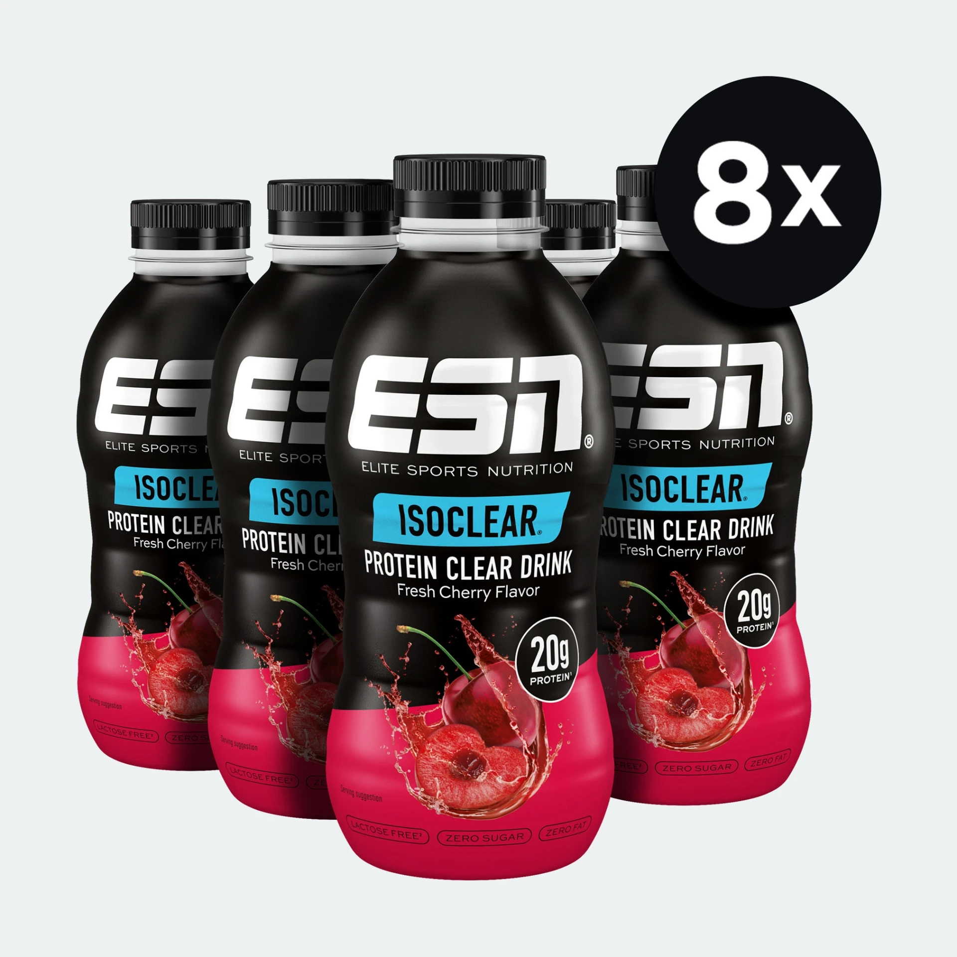 Isoclear Protein Clear Drink Fresh Cherry | 8 x 500ml (Fresh Cherry)