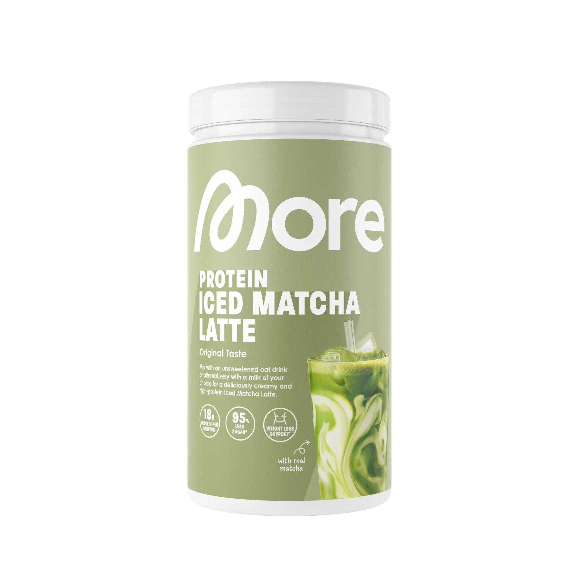 More Protein Iced Matcha Latte