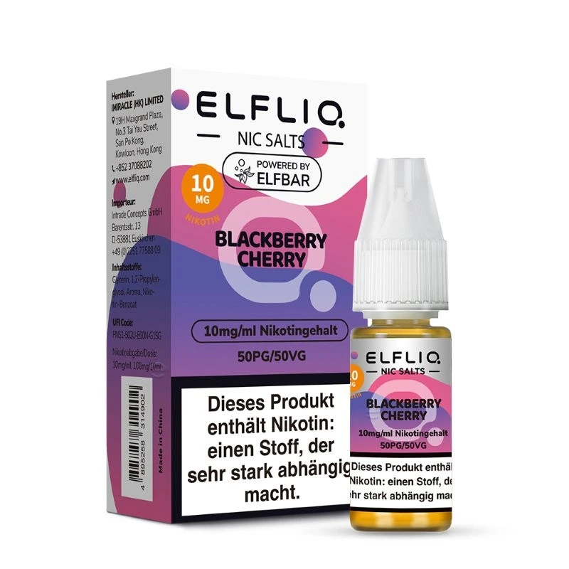 ELFLIQ NicSalt Liquid | Blackberry Cherry (10mg/ml)