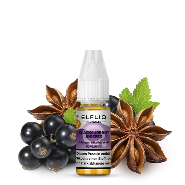 ELFLIQ NicSalt Liquid |  Blackcurrant Aniseed (10mg/ml)