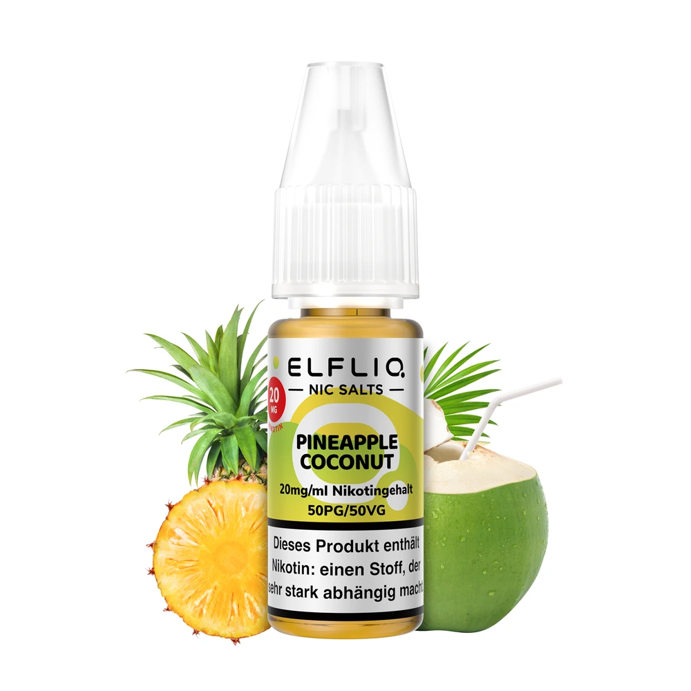 ELFLIQ NicSalt Liquid |  Pineapple Coconut (10mg/ml)